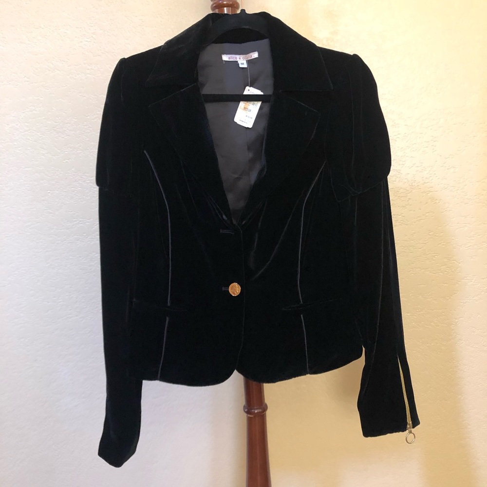 Alice + Olivia velvet blazer jacket